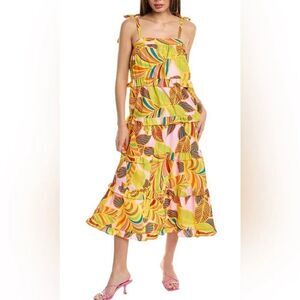 Flora Bea NYC Carey Dress Multicolor Maxi Dress size Medium